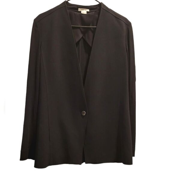 Helmut Lang size 8 Black Single Button Jacket blazer w mesh sleeves - Picture 1 of 9